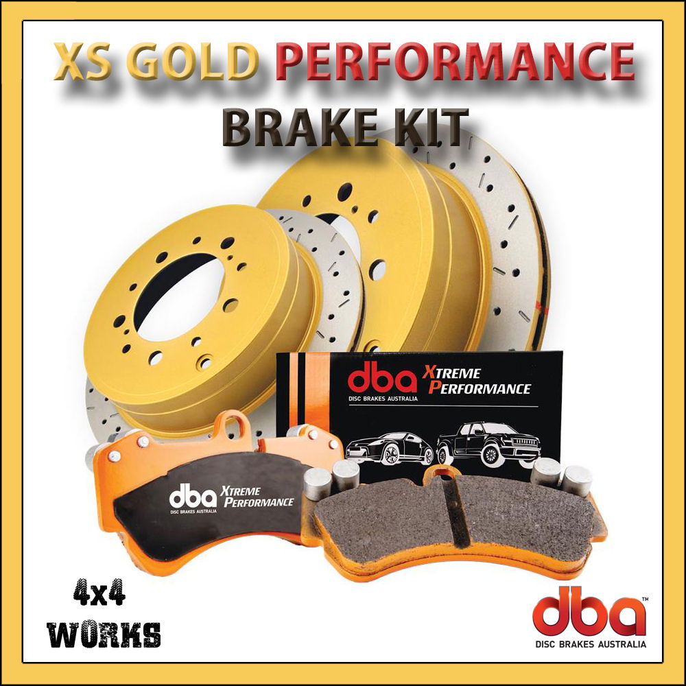 High performance discs rotors and pads with gold finish