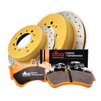 High performance discs rotors and pads with gold finish