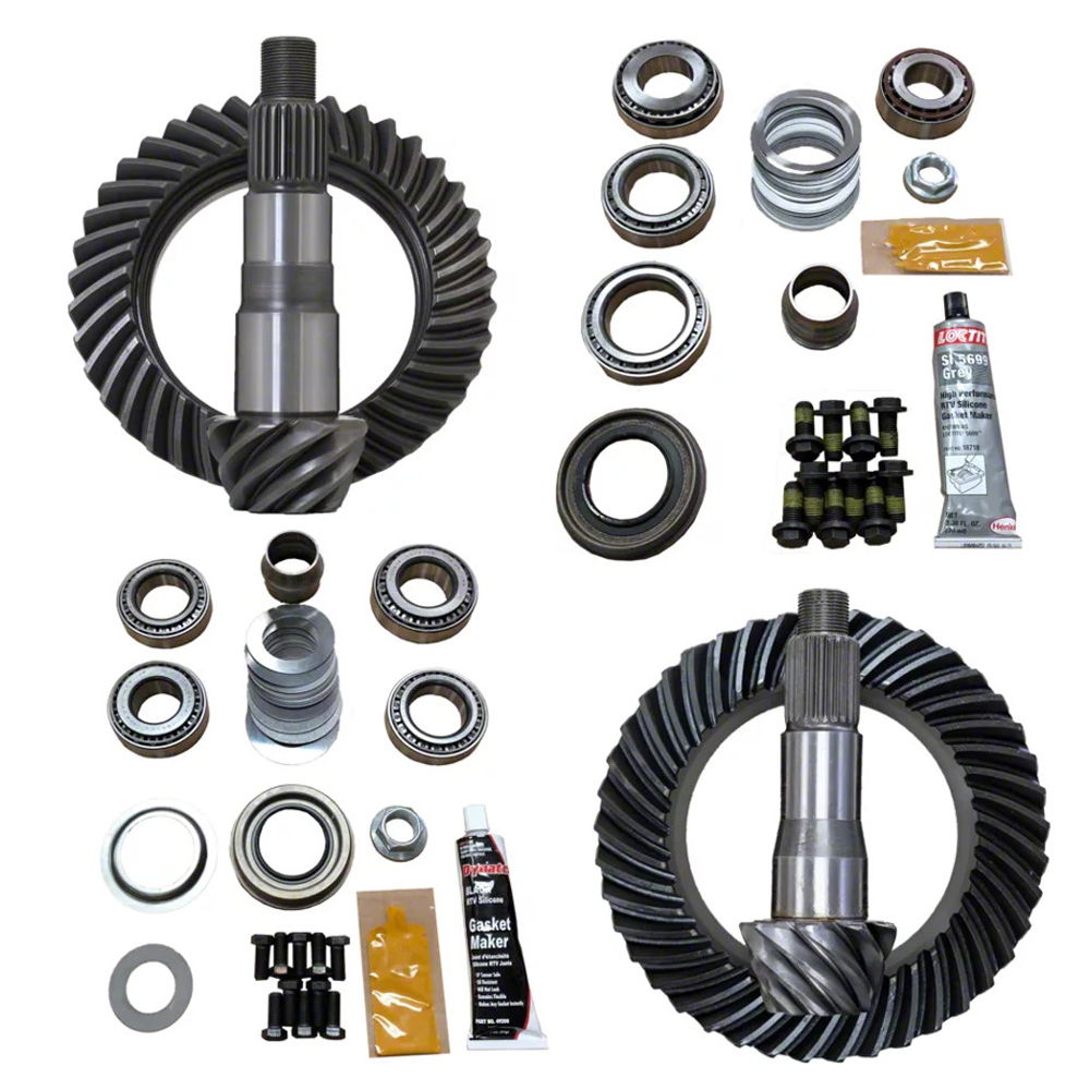 Axle re-gear kit with crown wheel, pinion, seals, bearings
