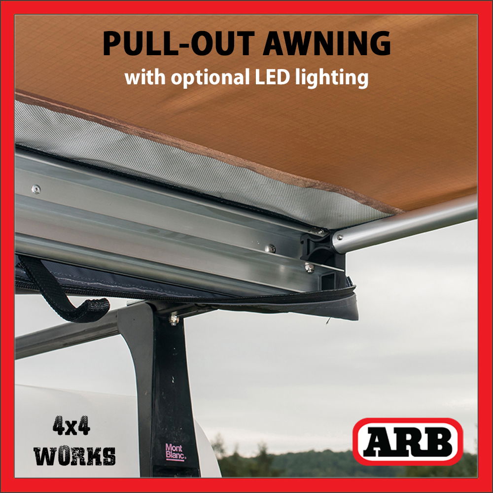 4x4 Pull-Out 4x4 Awning with Optional LED Lighting 2000x2500mm