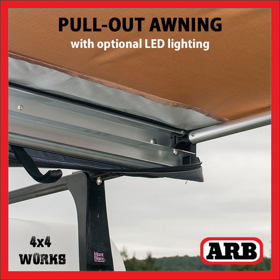 4x4 Pull-Out 4x4 Awning with Optional LED Lighting 2000x2500mm