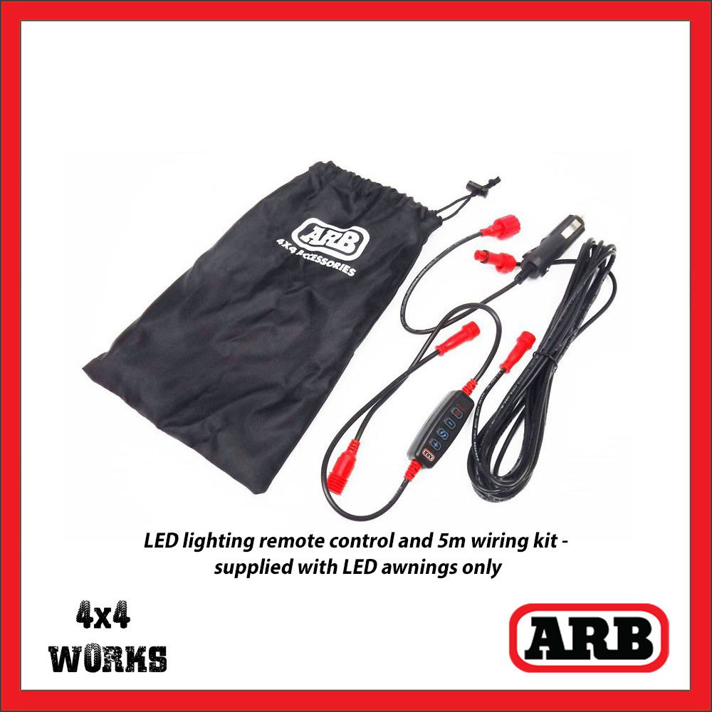 Deluxe 4x4 Awning with Black Aluminium Case and LED Lighting 2500x2500mm