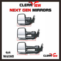 Next Gen towing mirrors for caravans, boats, trailers, black pair