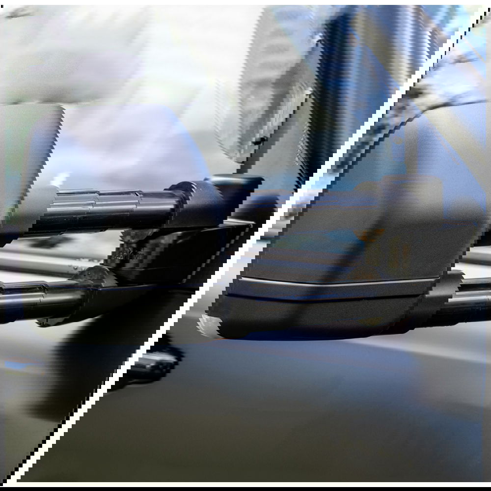 Next Gen towing mirrors for caravans, boats, trailers, black pair
