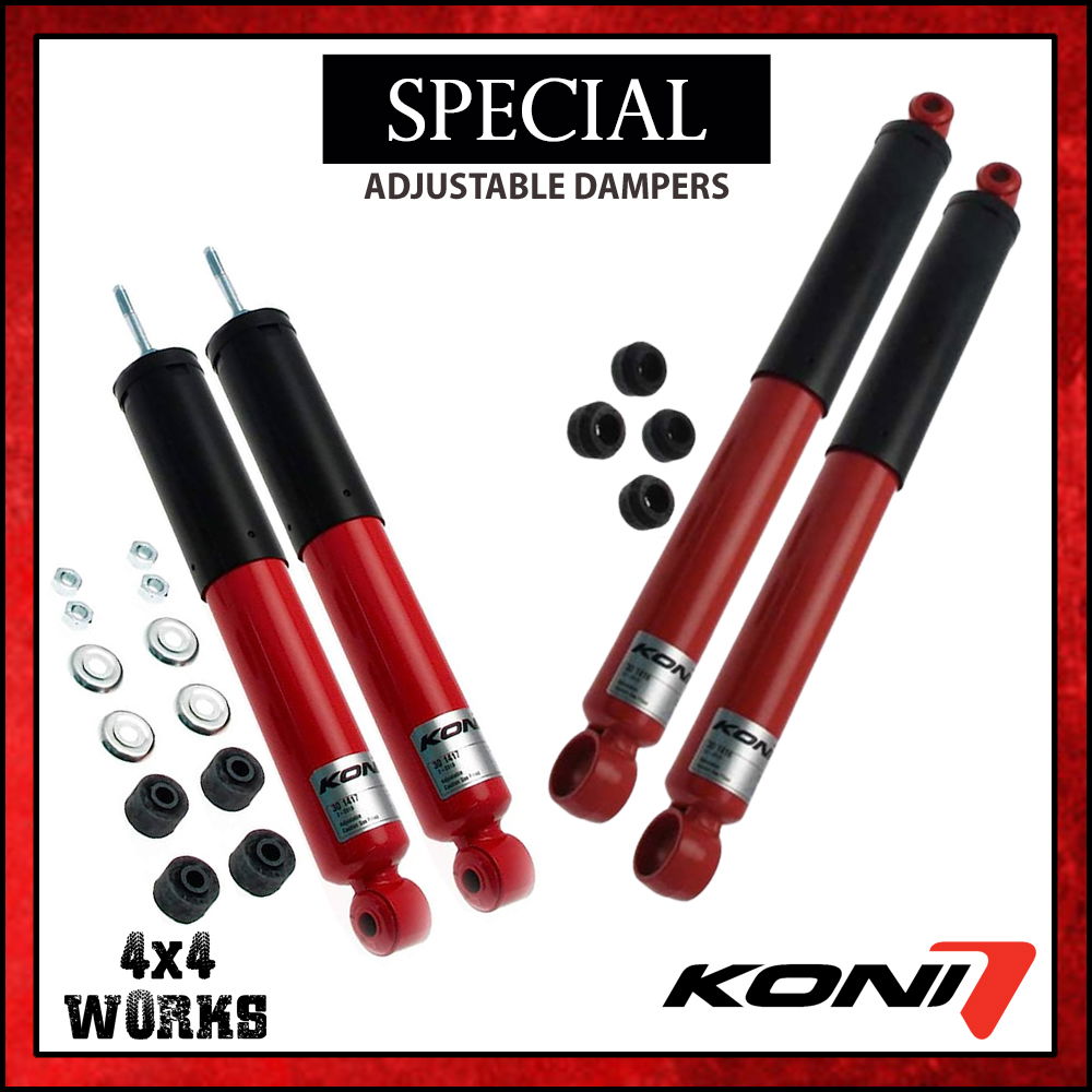 Set of ride adjustable shock absorbers, struts and dampers