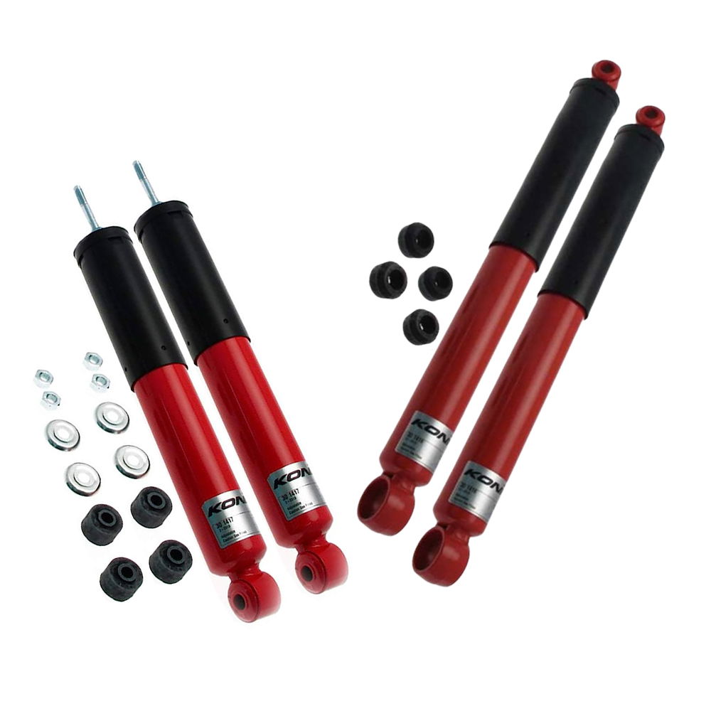 Set of ride adjustable shock absorbers, struts and dampers