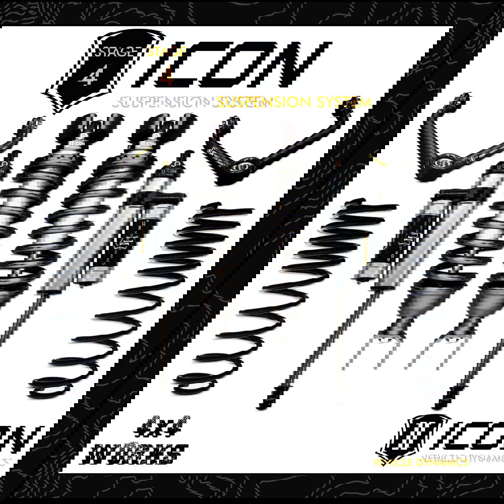 Icon suspension kit with shocks, springs, control arms and other options