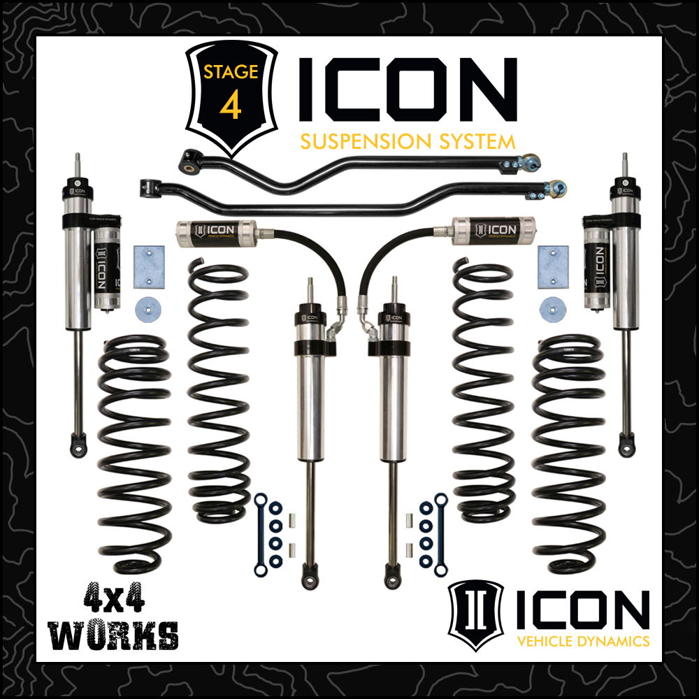 Icon suspension kit with shocks, springs, control arms and other options