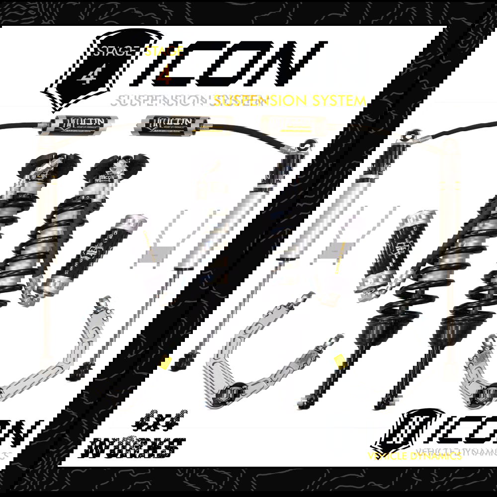 Icon suspension kit with shocks, springs, control arms and other options