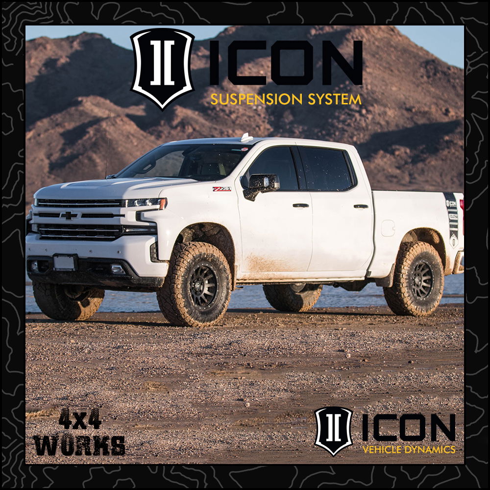 Icon suspension kit with shocks, springs, control arms and other options