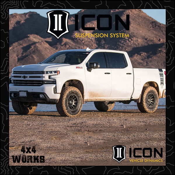 Icon suspension kit with shocks, springs, control arms and other options