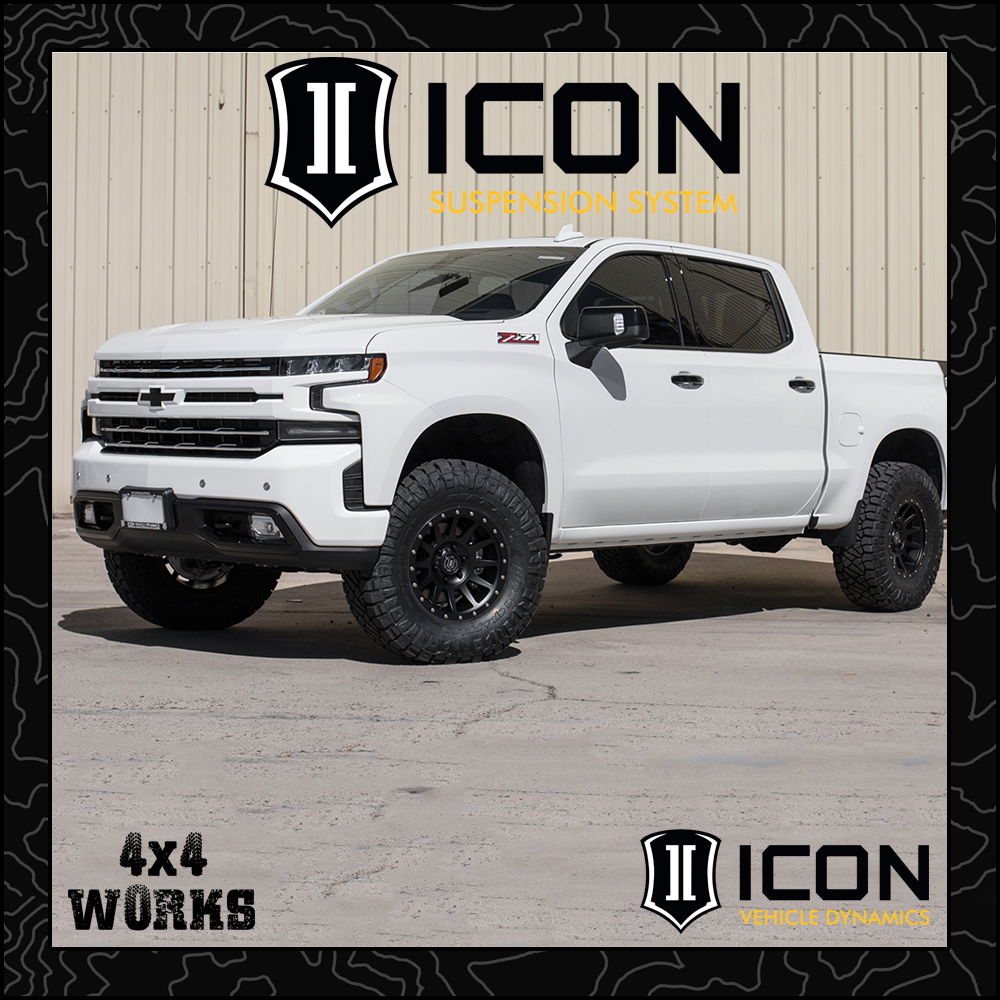 Icon suspension kit with shocks, springs, control arms and other options