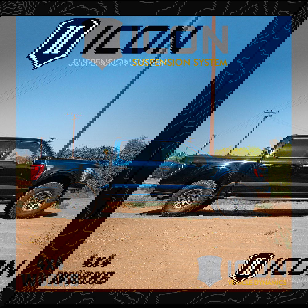 Icon suspension kit with shocks, springs, control arms and other options
