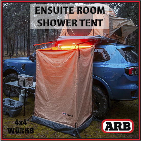 Deluxe 4x4 and camping shower cubicle for roof rack mounting