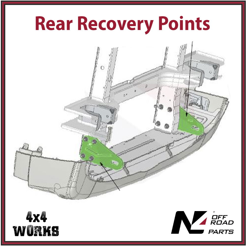 Vehicle towing and recovery points black