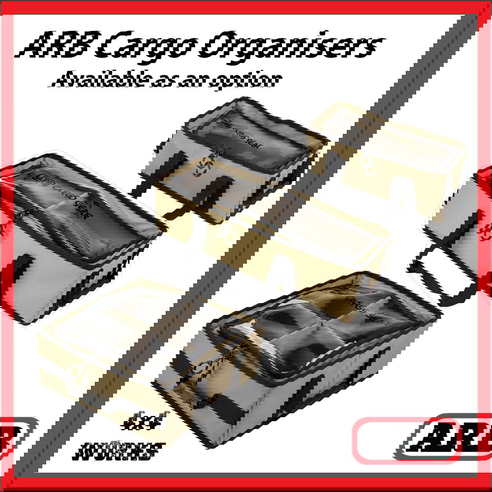 ARB load bed storage drawer system, grey carpet