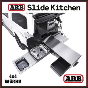Pull out rear kitchen pantry with sink, hob, worktop, storage
