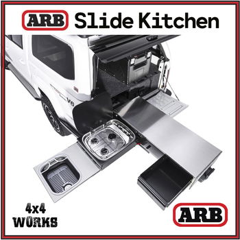 Pull out rear kitchen pantry with sink, hob, worktop, storage