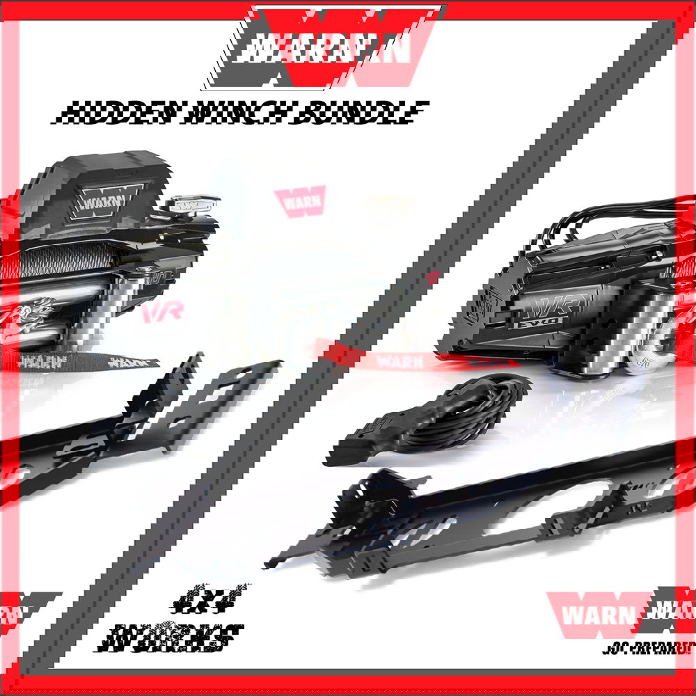 Warn VR Evo Electric Winch and Discrete Mount Bundle