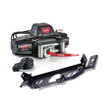 Discrete winch mount in black powder coated steel