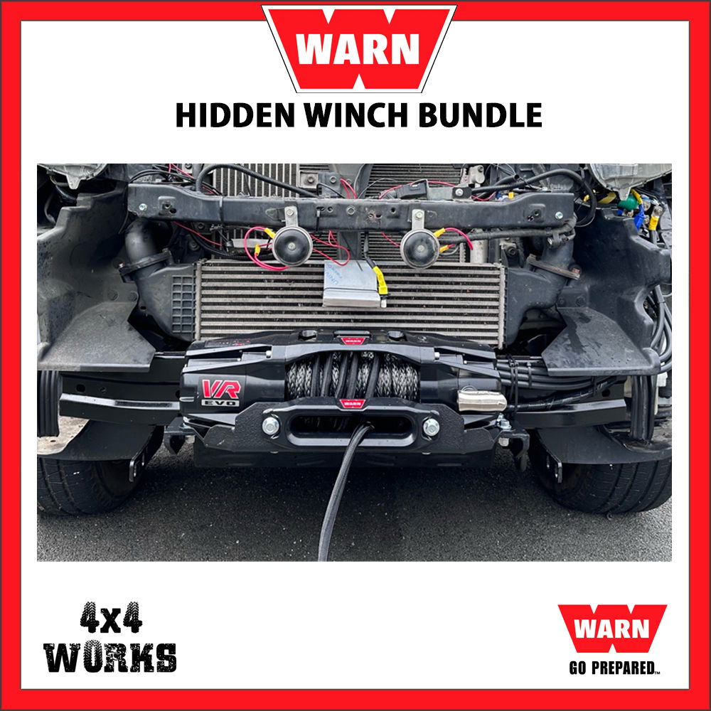 Warn VR Evo Electric Winch and Discrete Mount Bundle