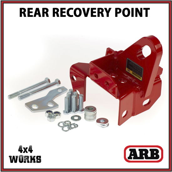 Off road rescue and recovery towing and winching point, red