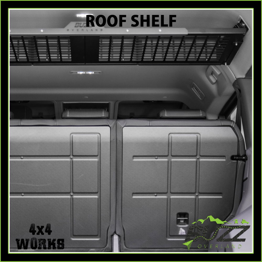 Buzz Overland stainless steel roof shelf in black