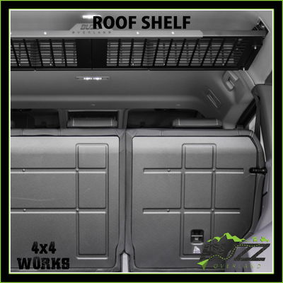 Buzz Overland stainless steel roof shelf in black