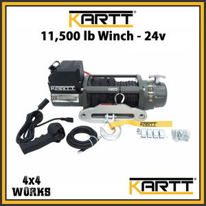 Trailer and recovery truck winch