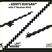 Front receiver hitch tow bar - black steel