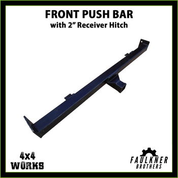Front receiver hitch tow bar - black steel