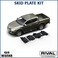 Powder coated aluminium and steel underbody protection plates