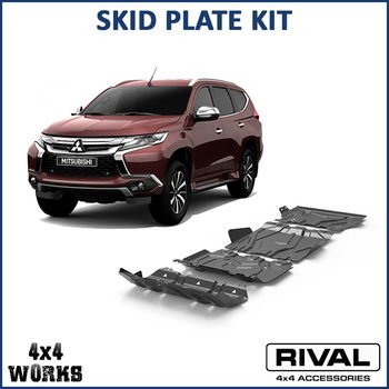 Powder coated aluminium and steel underbody protection plates
