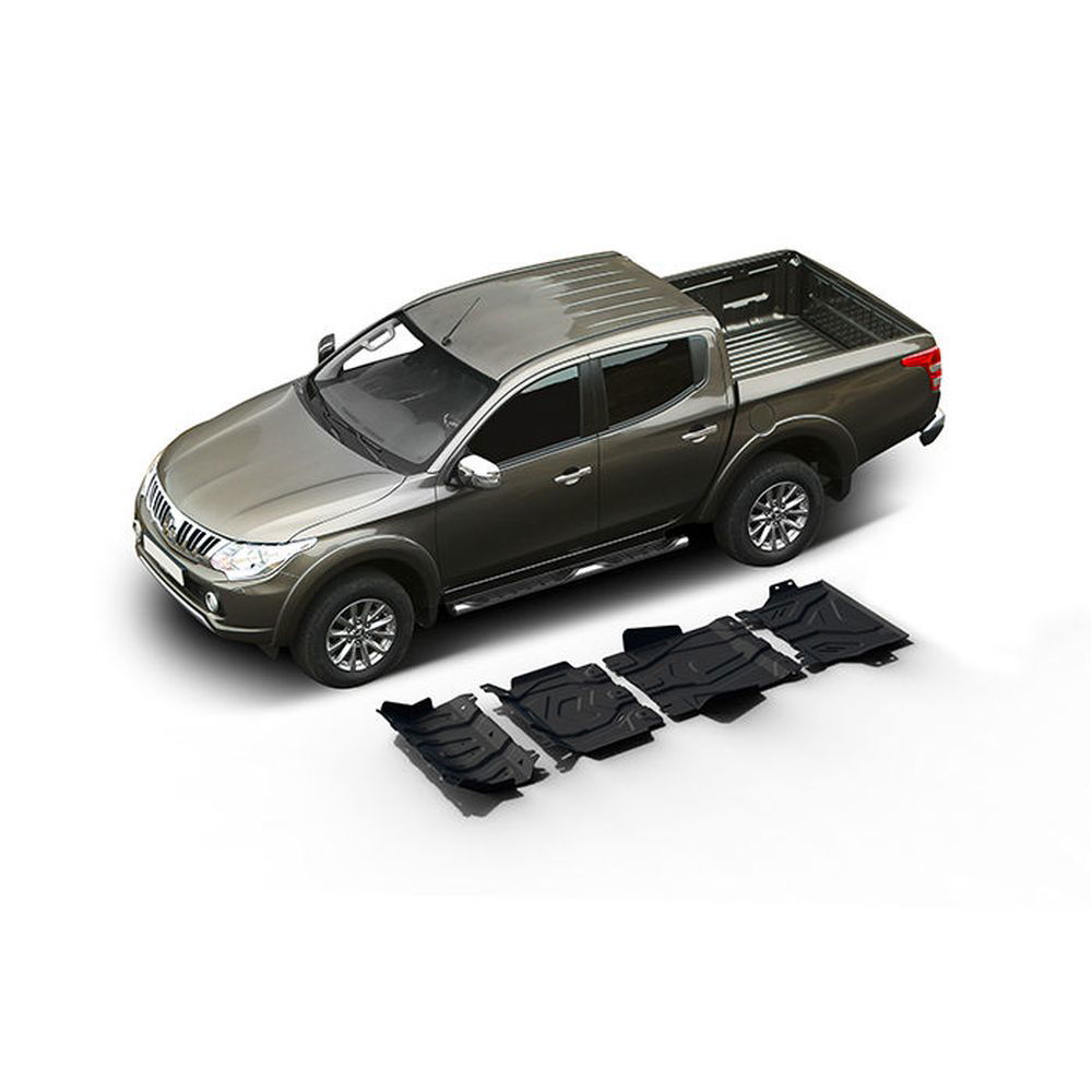 Press-formed guards for vehicle protection off road