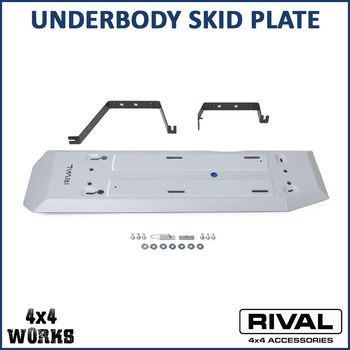 Powder coated aluminium and steel underbody protection plates