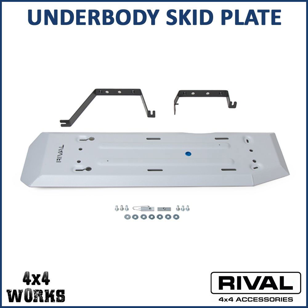 Powder coated aluminium and steel underbody protection plates