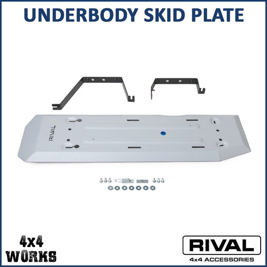 Powder coated aluminium and steel underbody protection plates