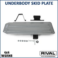 Powder coated aluminium and steel underbody protection plates