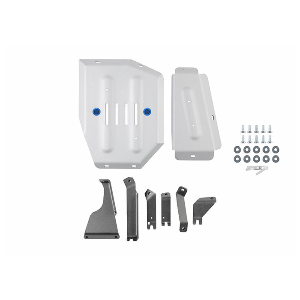 Press-formed guards for vehicle protection off road
