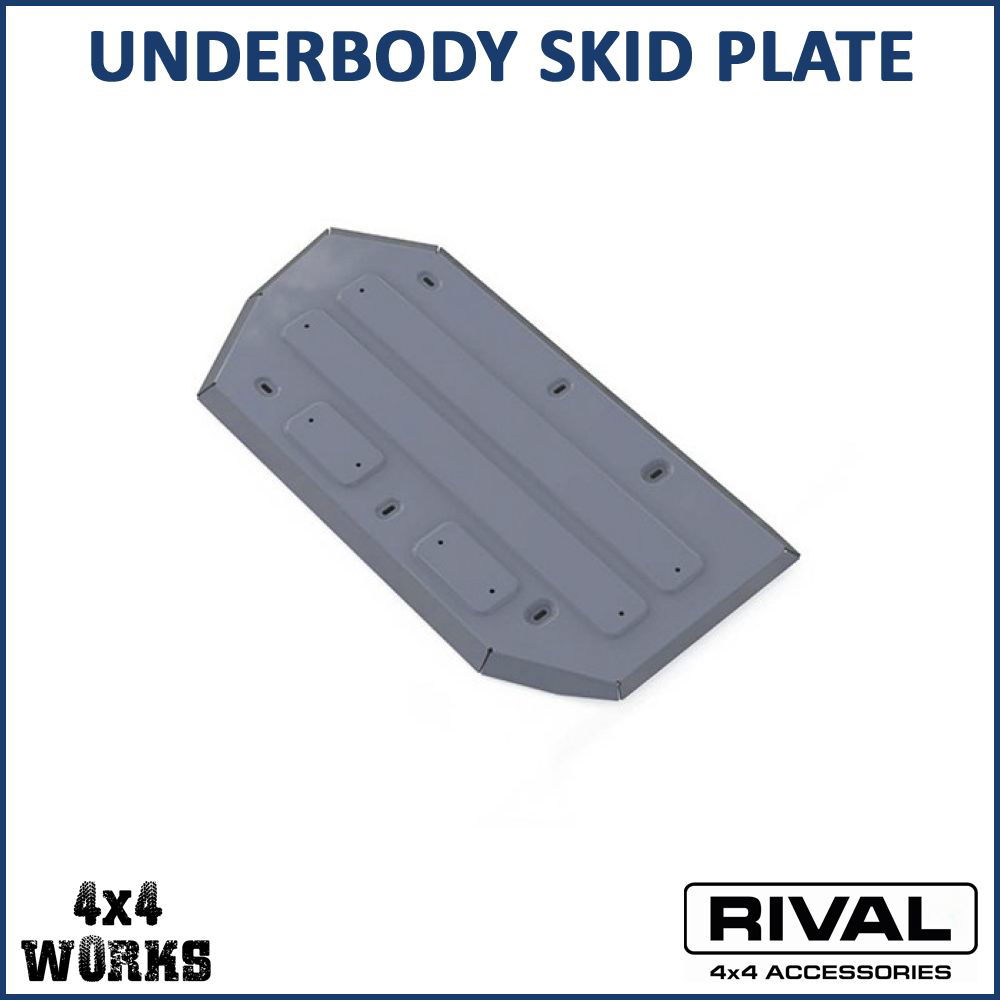 Powder coated aluminium and steel underbody protection plates