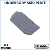 Powder coated aluminium and steel underbody protection plates