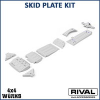 Powder coated aluminium and steel underbody protection plates