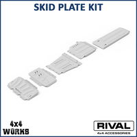 Powder coated aluminium and steel underbody protection plates