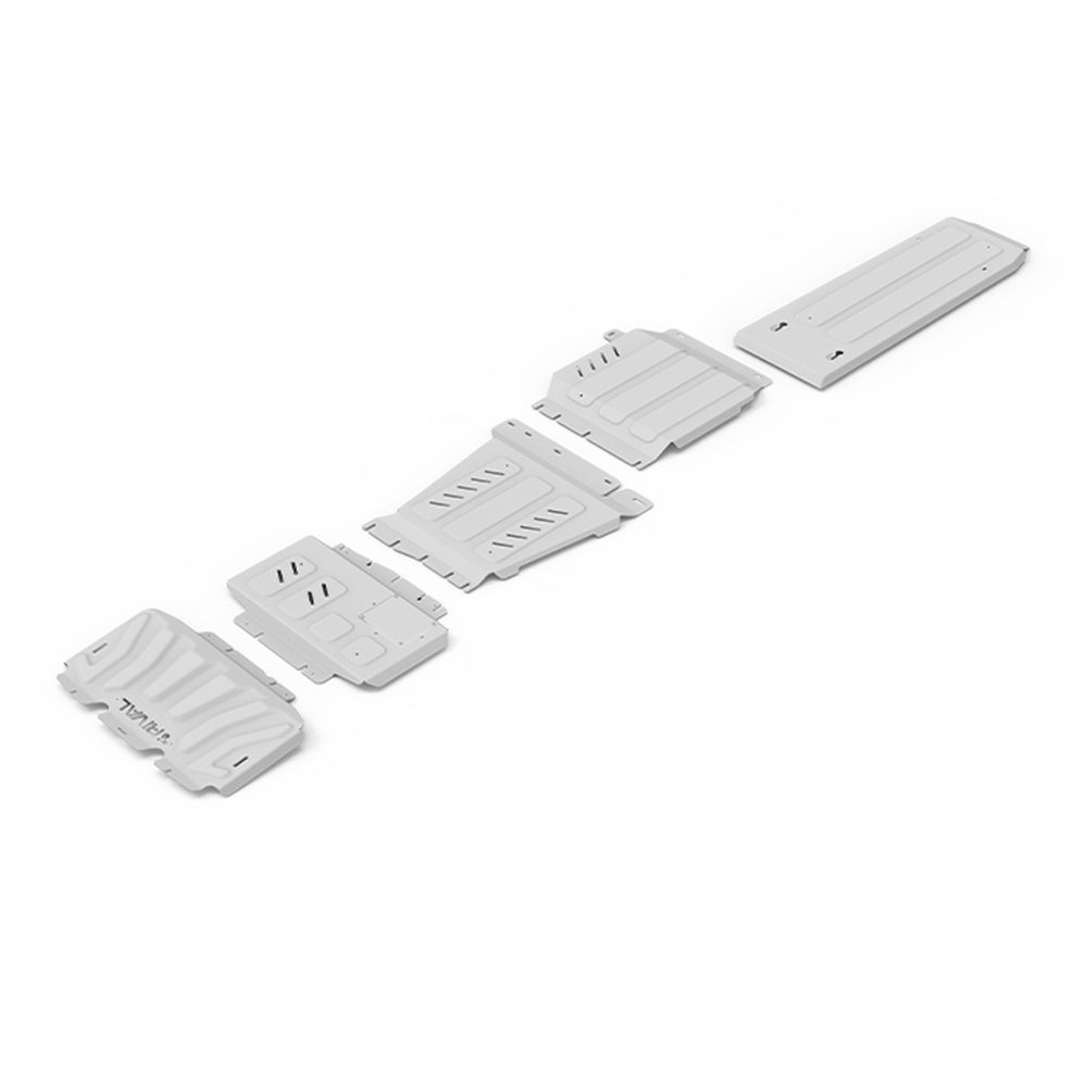 Press-formed guards for vehicle protection off road