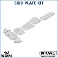 Powder coated aluminium and steel underbody protection plates