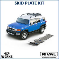 Powder coated aluminium and steel underbody protection plates