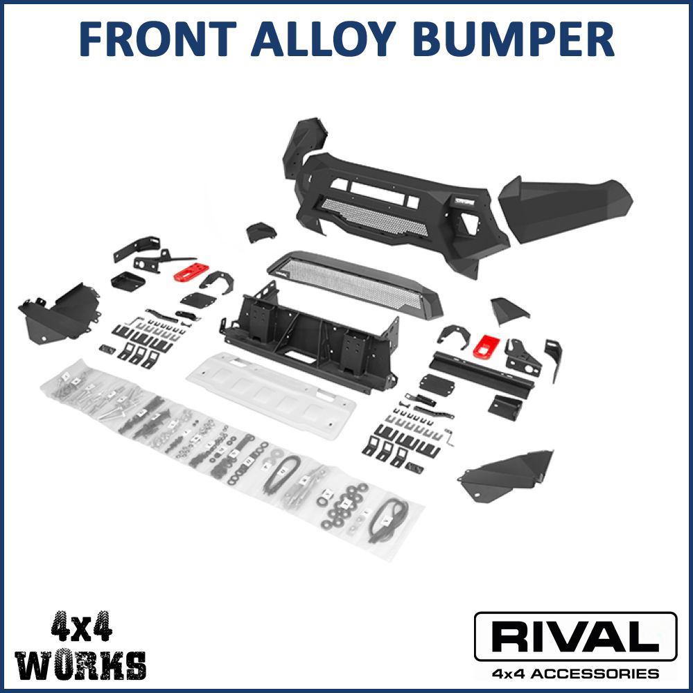 Aluminium protection bumper with cut-outs for lights