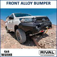 Aluminium protection bumper with cut-outs for lights