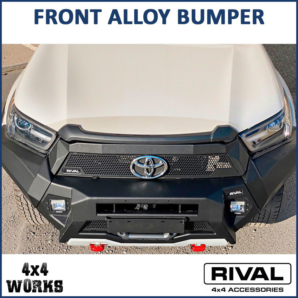 Aluminium protection bumper with cut-outs for lights