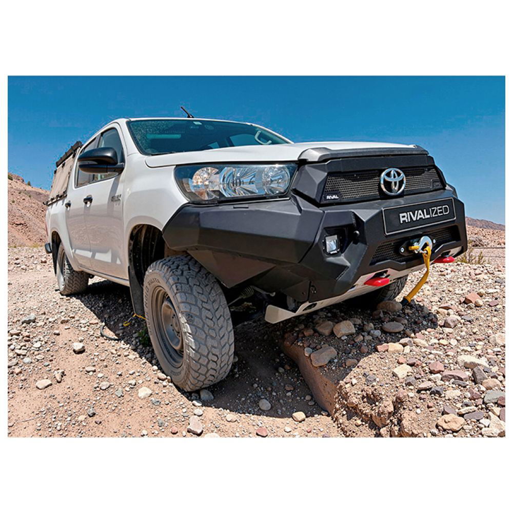 Aluminium protection bumper with cut-outs for lights